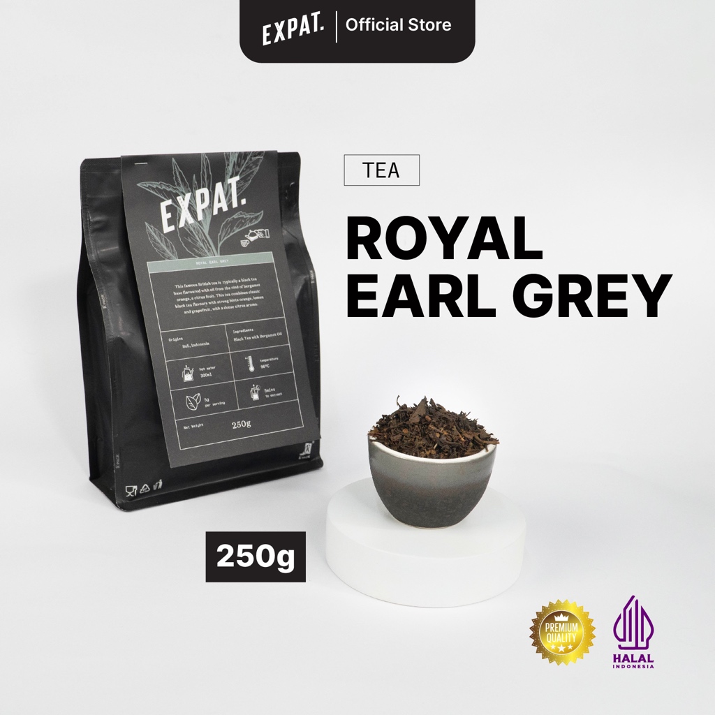 

Expat Roasters Royal Early Grey Tea 250 Gr | Teh Hitam dengan Bergamot Oil