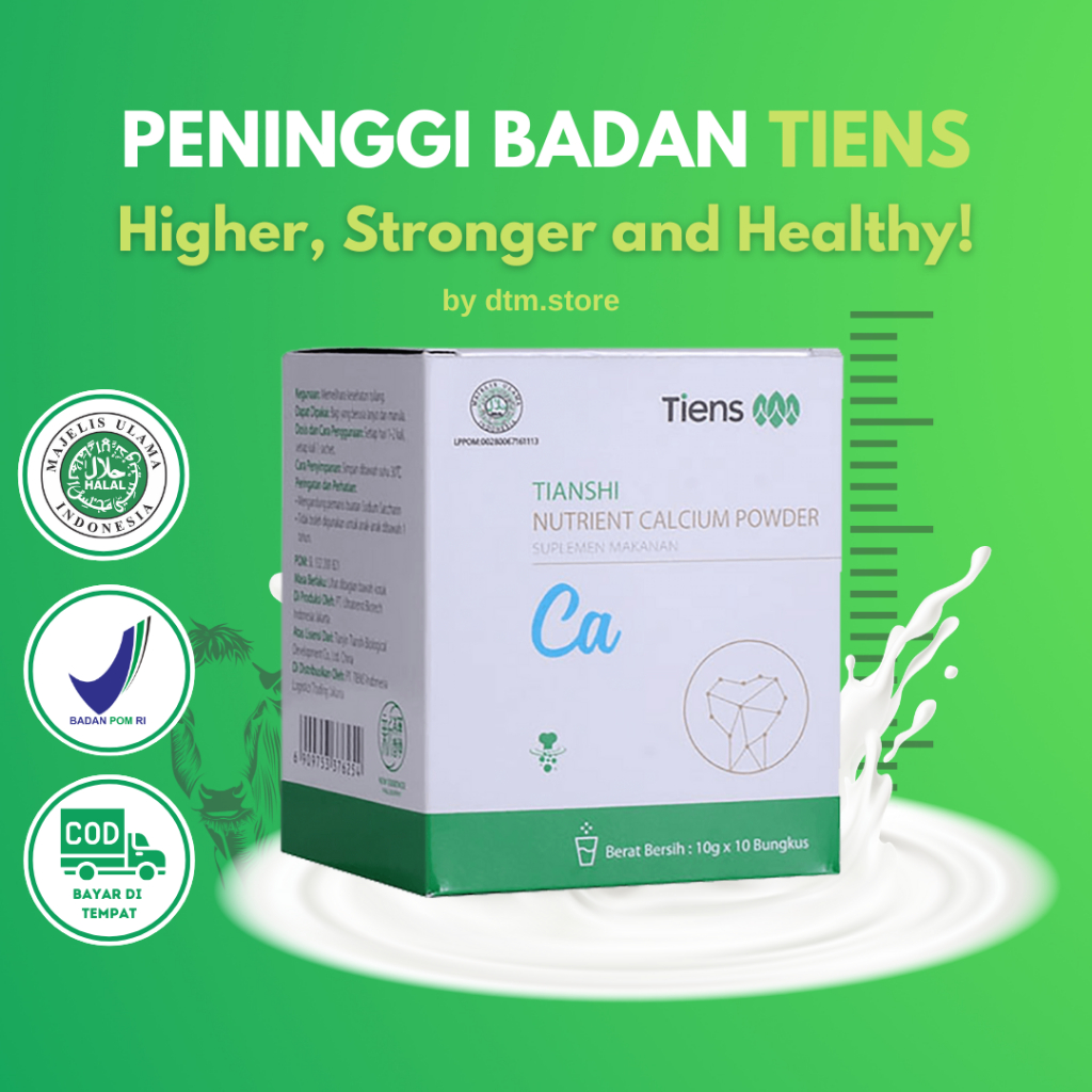 

Susu NHCP Kalsium Peninggi Badan Tiens Original Kemasan 1 Box isi 10 Sachet Segel