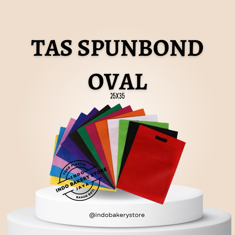 

Tas Spunbond Oval | Ukuran 25x35 | Perkodi (20pcs)