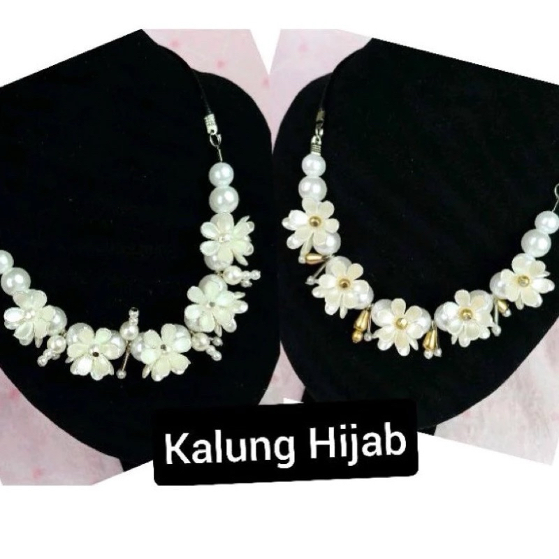 Kalung Hijab Mutiara Kristal | Aksesoris Kalung | Kalung Pesta