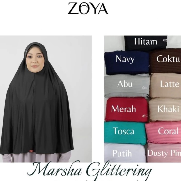 Marsha Glittering Zoya / Bergo Zoya / Hijab Instant Zoya / Bergo Syari