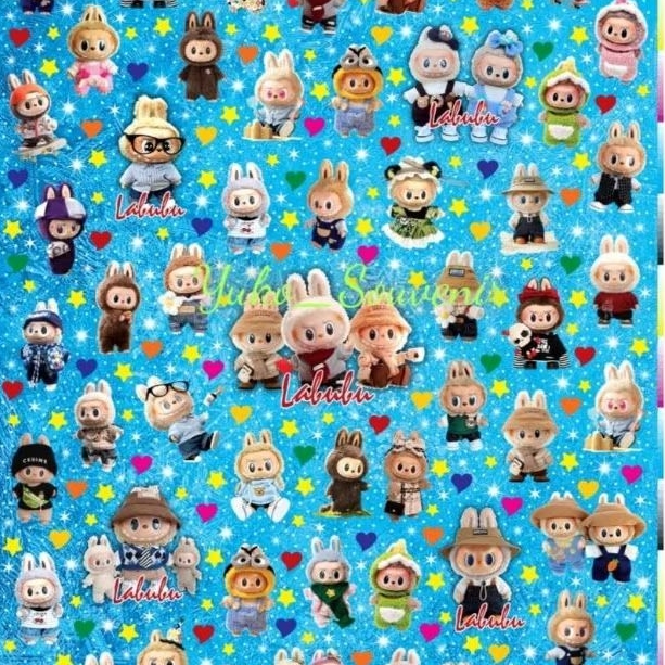 

Kertas Kado Labubu Glossy Tebal Kertas Kado Anak Labubu wrapping Paper Karakter Labubu Tebal Mengkilap