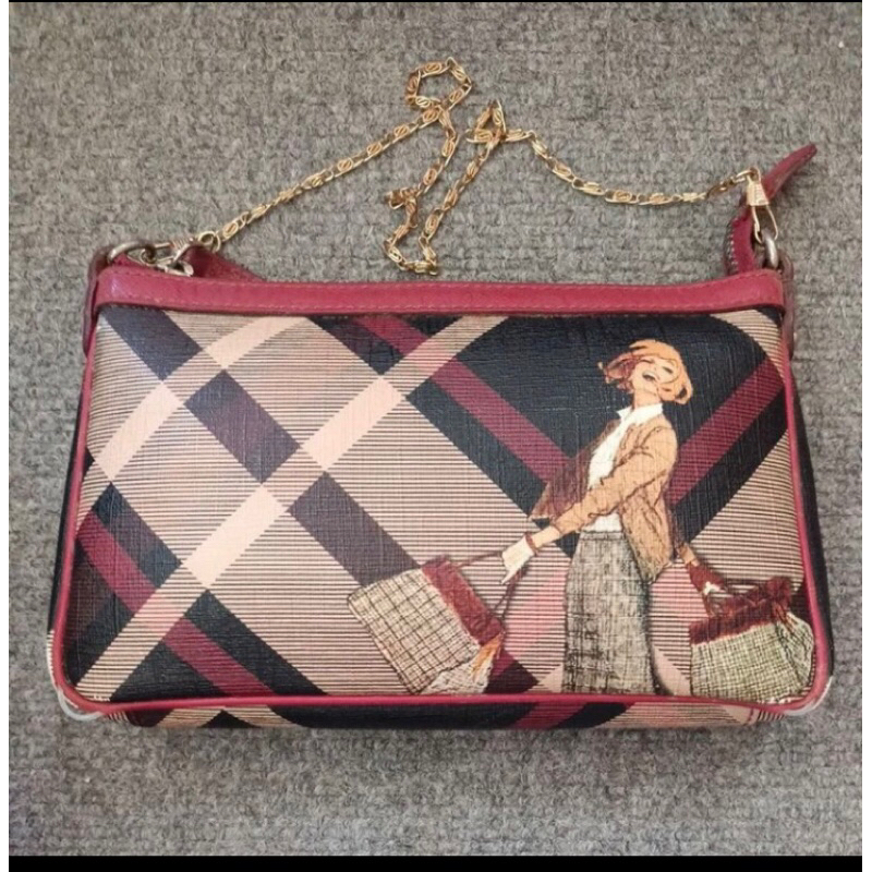 tas daks london free scarf daks hijau kotak