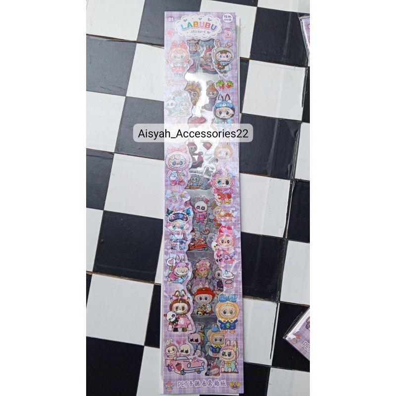 

Sticker lembar Panjang isi 100 sticker Labubu Import (1lembar)