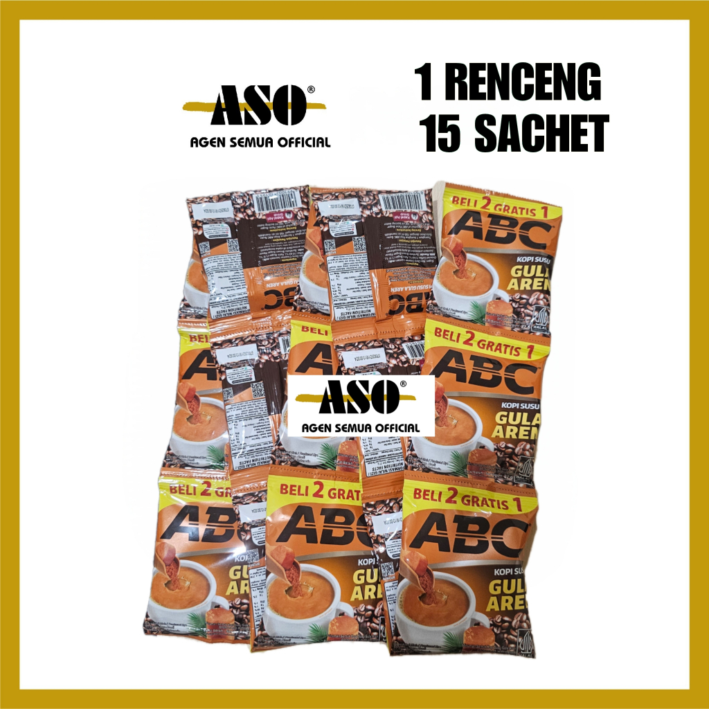 

KOPI ABC GULA AREN 27gr ( ISI 15 sachet) RENCENG PROMO !!!