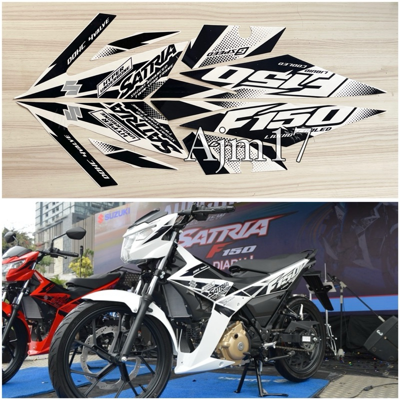 

STIKER STRIPING MOTOR SATRIA F 2017 PUTIH