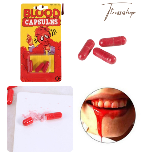 Kapsul Darah Mainan Fakeblood Bubuk Darah Prank Halloween Cairan Darah Palsu