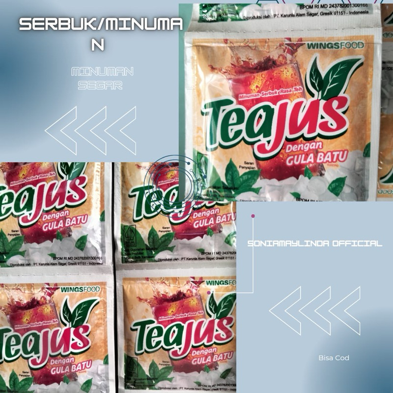 

minuman tea jus gula batu 1 renceng 10shaset