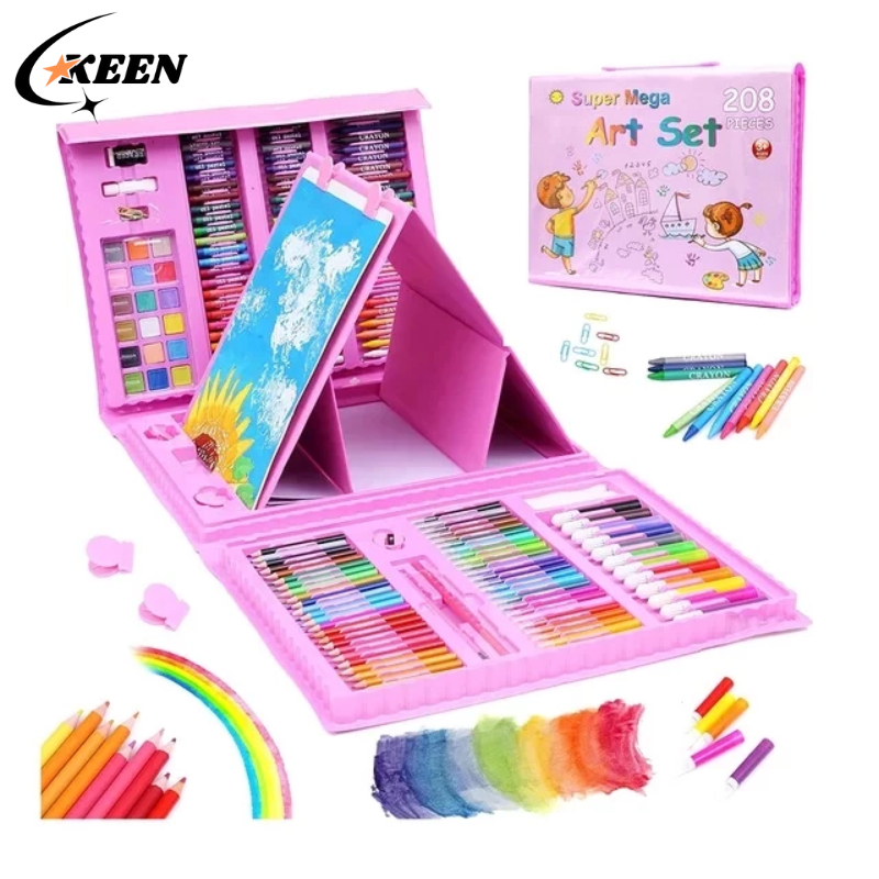 

【KEEN】Oil Pastel 208 Pcs Krayon Set Pensil Warna & Alat Menggambar / Crayon Alat Tulis & Menggambar 208 in 1 Lengkap