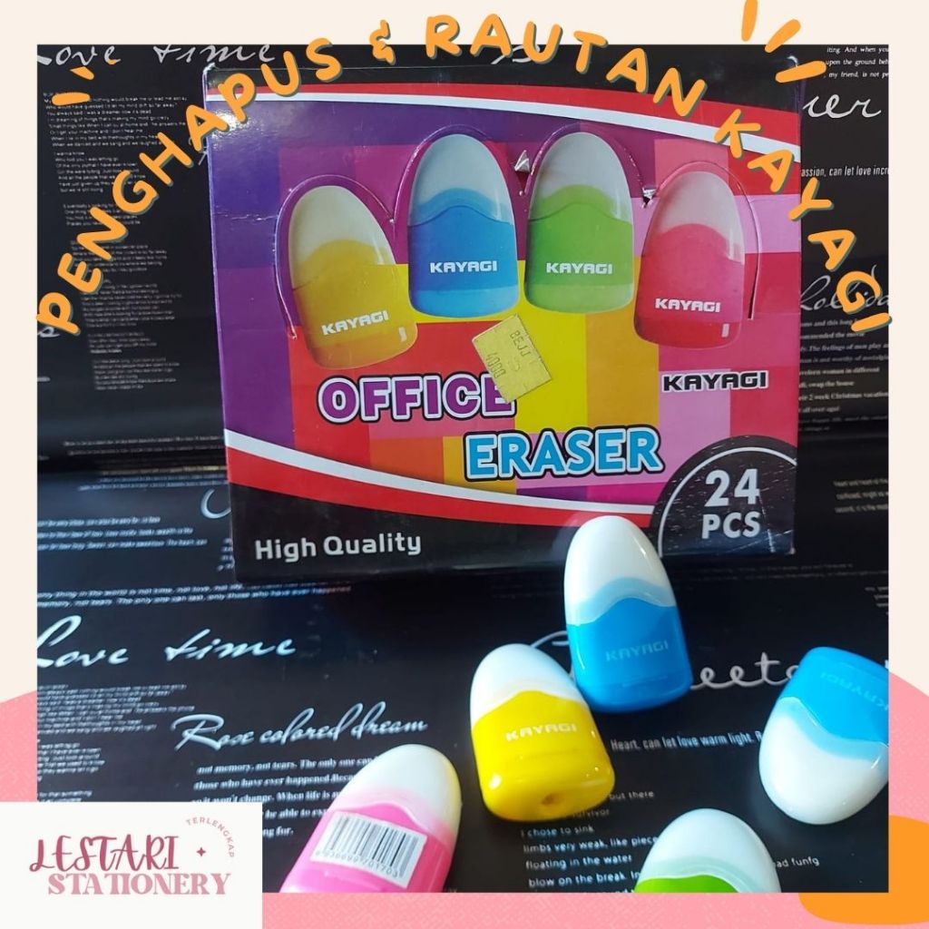 

Penghapus+Rautan Pensil Kayagi | Lestari Stationery