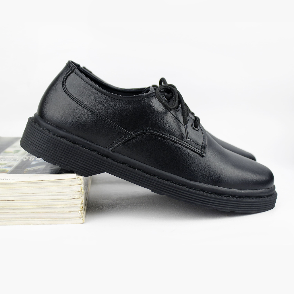 Footsky x ED Eight Dream Sepatu Docmart Low Boots Formal Sepatu Pantofel Pria Formal Ori | King Blac