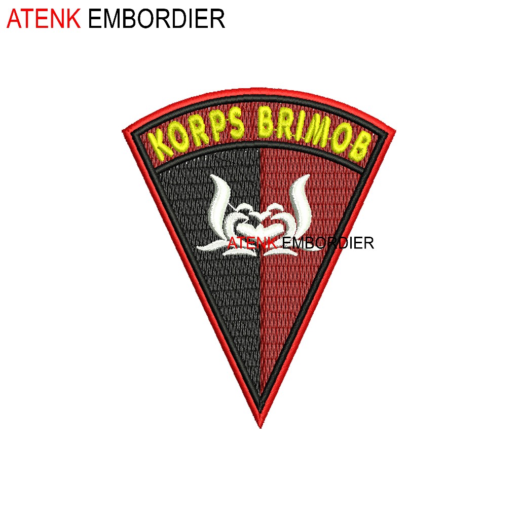 Bet Patch Logo KORPS BRIMOB Bordir timbul