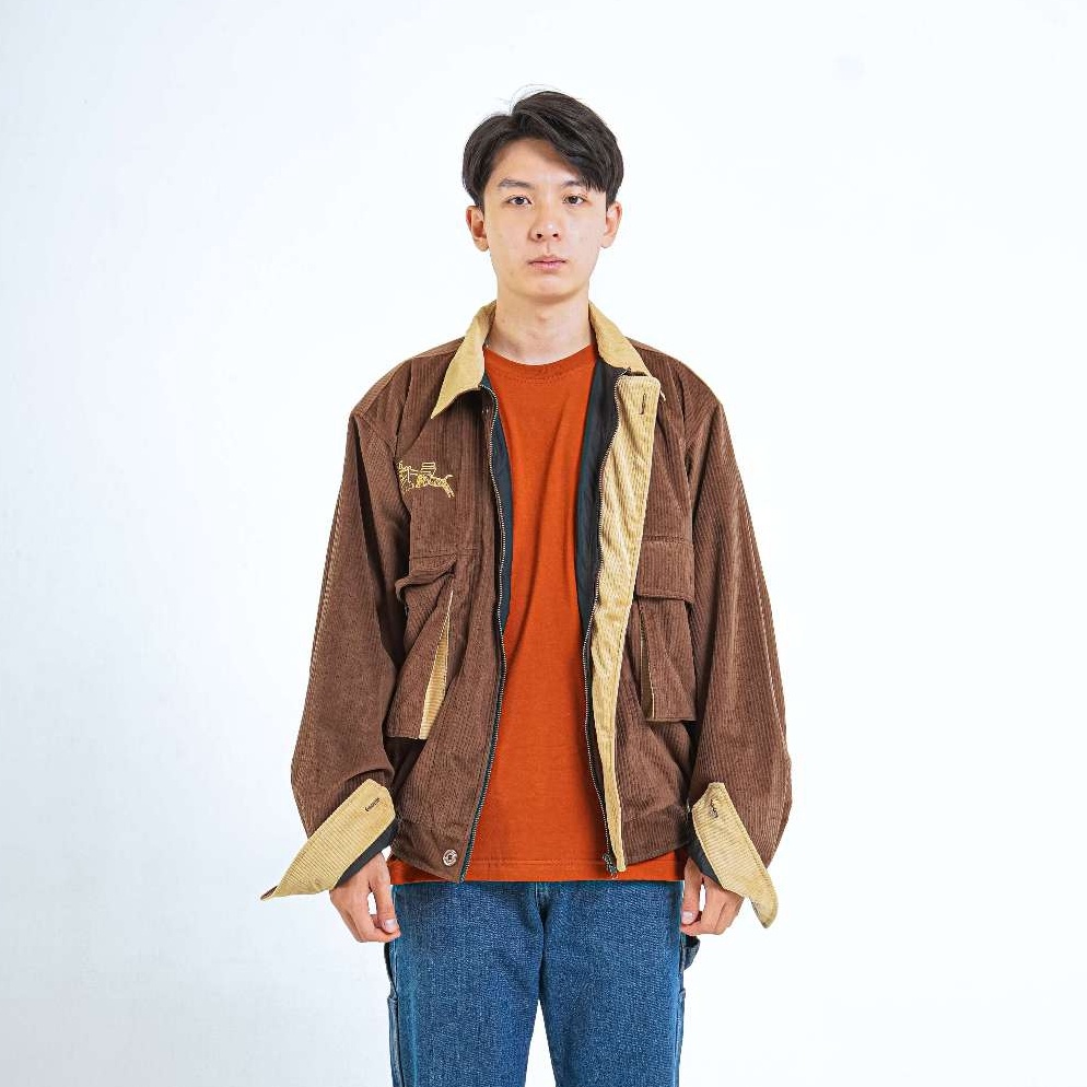 CLUB of 1986 Fujitora Corduroy Oversize Vintage Riding Jacket KODE P7S7