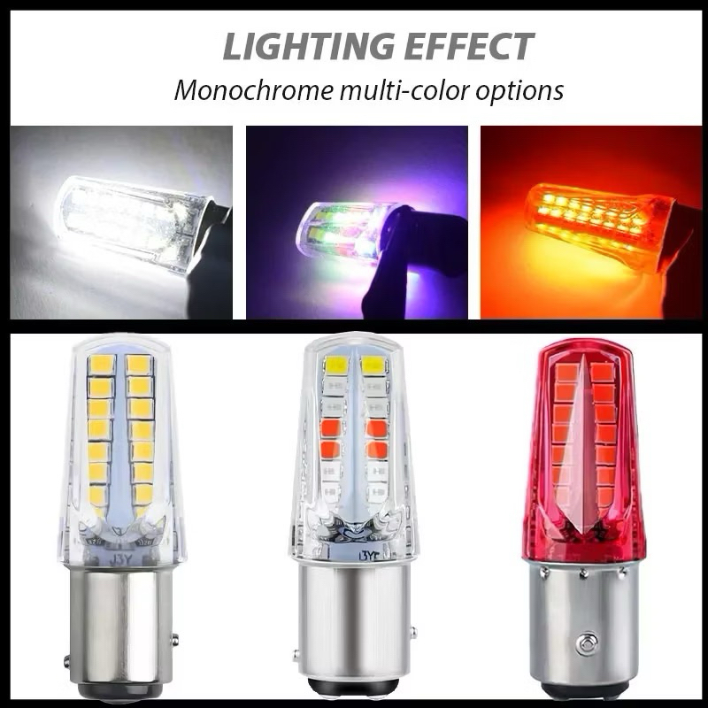 Lampu Stop Rem Motor Universal 32 LED Running Lampu Rem Kedip Piramida Motor