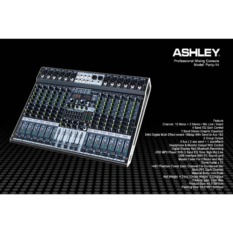 Mixer 12 Channel Ashley Party 14 Effect Alesis 99DSP Original Mixer 12 Chanel