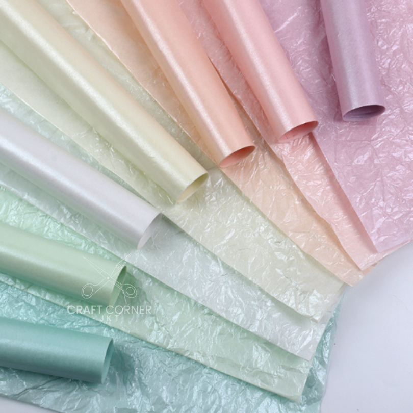 

[5 LBR] Kertas Crinkle Mutiara 50*70CM / Cello Florist Buket Bunga / Sydney Pearl Kado