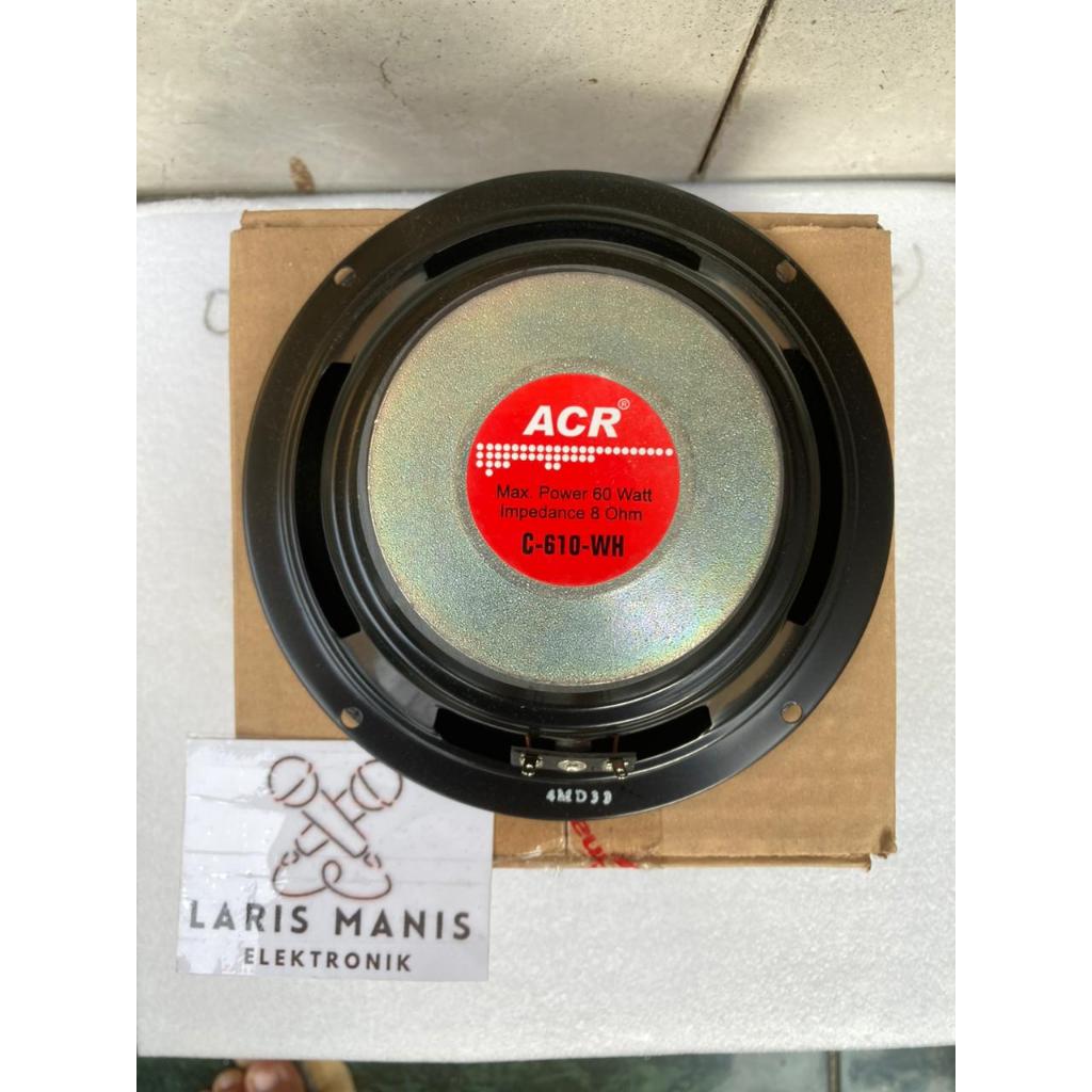Speaker ACR 610 Woofer 6 inch 6in 60 Watt 8 ohm Original ACR C-610-WH ACR / ACR C 610 WH Woofer