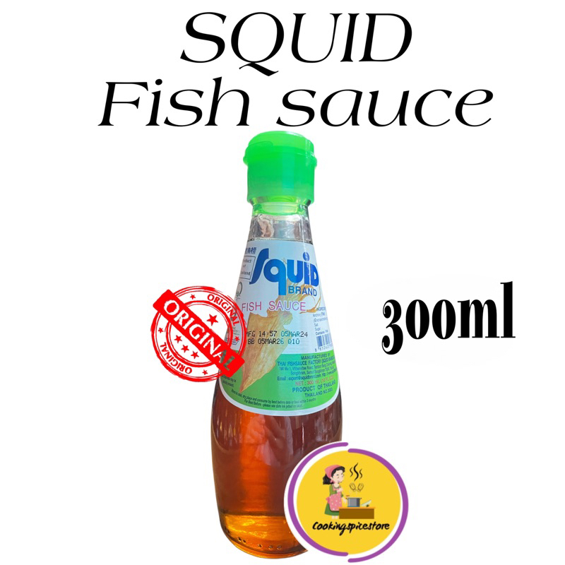 

Squid Brand Fish Sauce Anchovies Fish Sauce 300ml - Saus Minyak Ikan Thailand