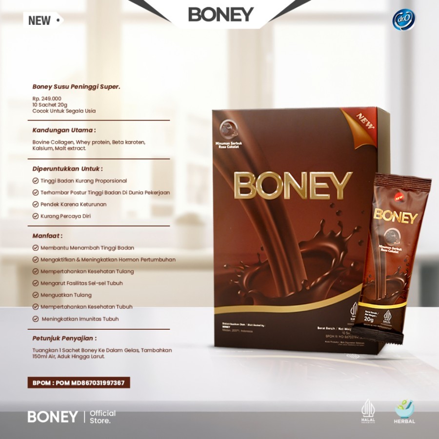 

Susu Boney / Peninggi Rekomendasi / Naik 5-15 Cm / Bpom Approved