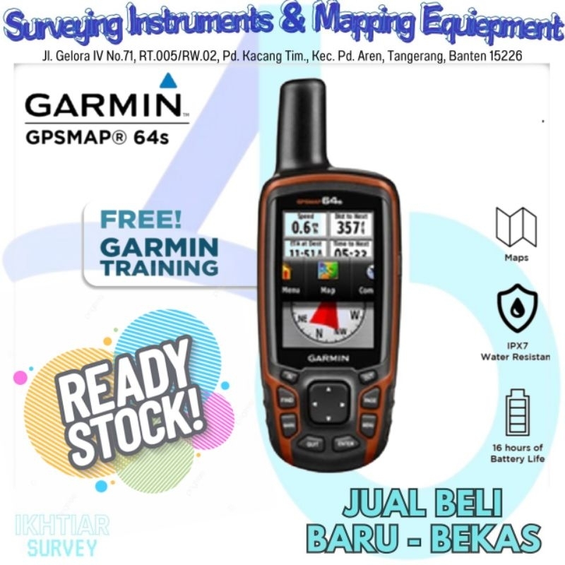 GPS 64s Garmin | Garmin 64s | GPS Garmin 64s new baru garansi distributor resmi