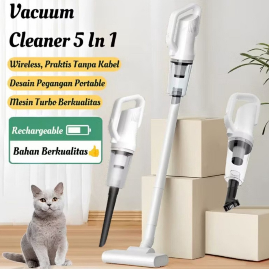 Vacuum Cleaner 5 In 1  Penyedot Debu Rumah Dan Mobil  Vacuum Cleaner Handheld Wireless Poble