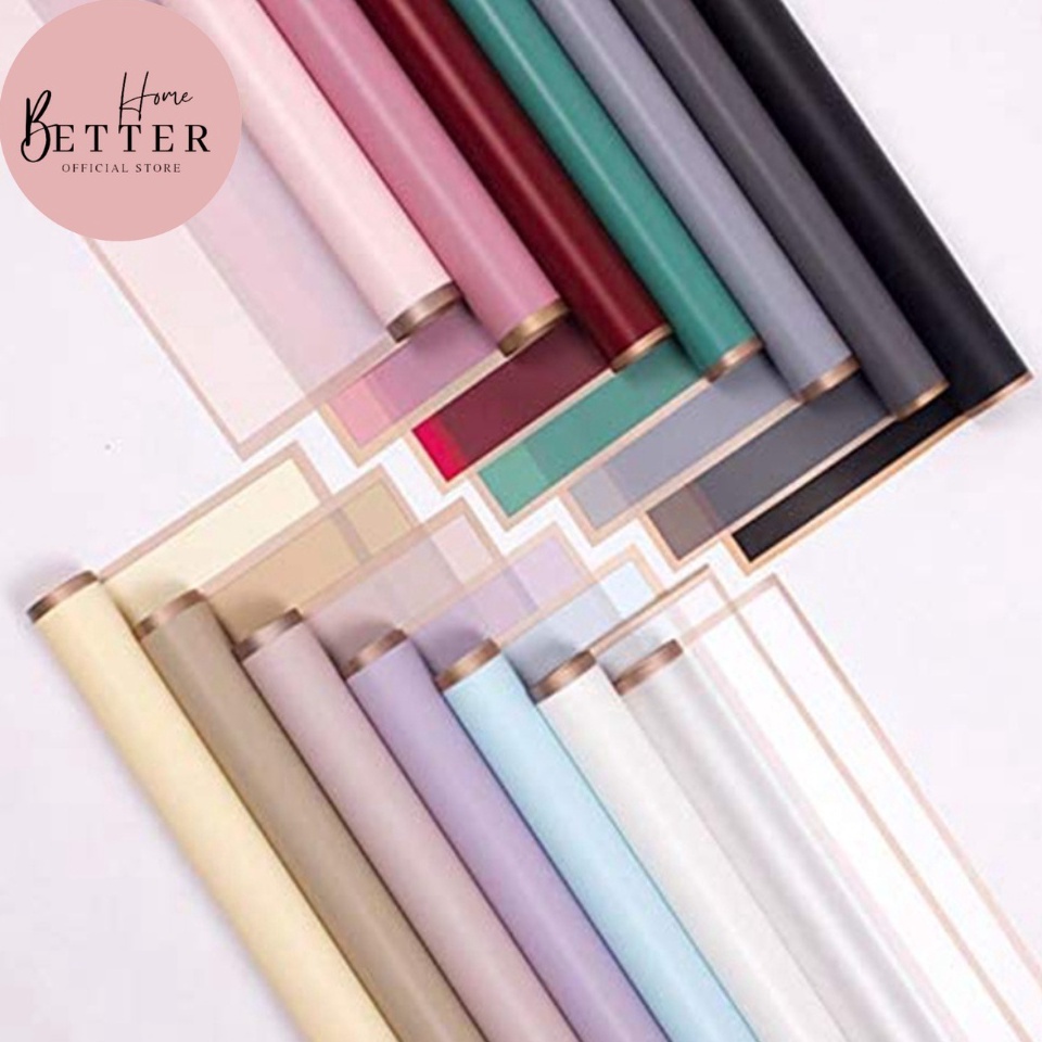 

Update Bermutu Better Home 2 LEMBAR Flower Wrapping Paper Cellophane Gold Line Color Waterproof Kertas Wrap Buket Bunga EMYAB