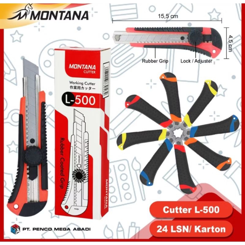 

PISAU CUTTER MONTANA L500 SANGAT AMAT TAJAM DAN PEGANGAN ENAK / cutter murah