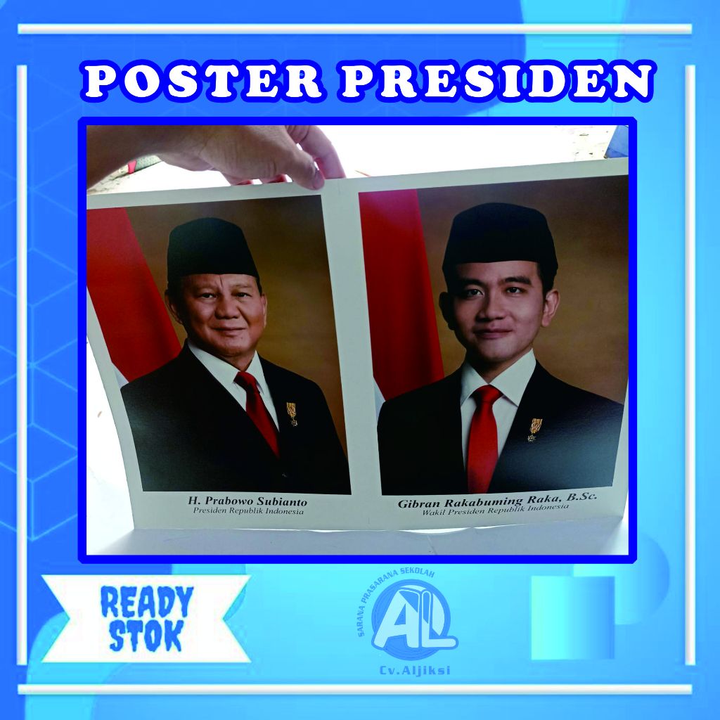 Poster / Gambar Photo Presiden Dan Wakil Presiden