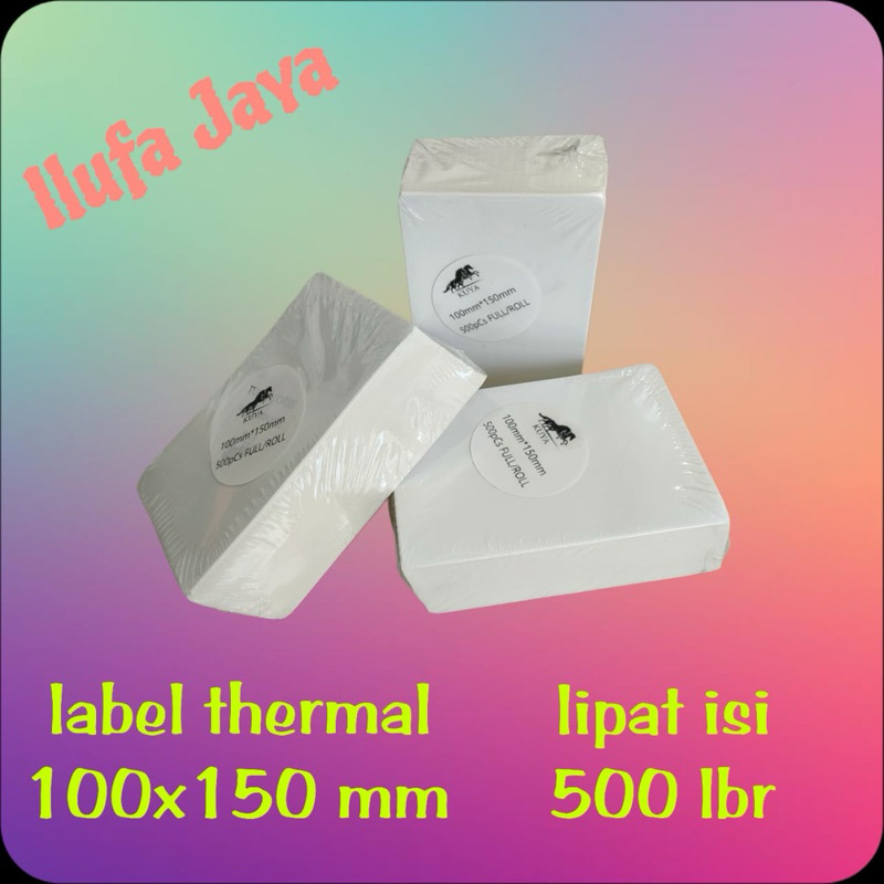 

LABEL THERMAL 100 x 150 A6 LABEL KIRIMAN ON LINE KUYA - LIPAT ISI 500 PCS