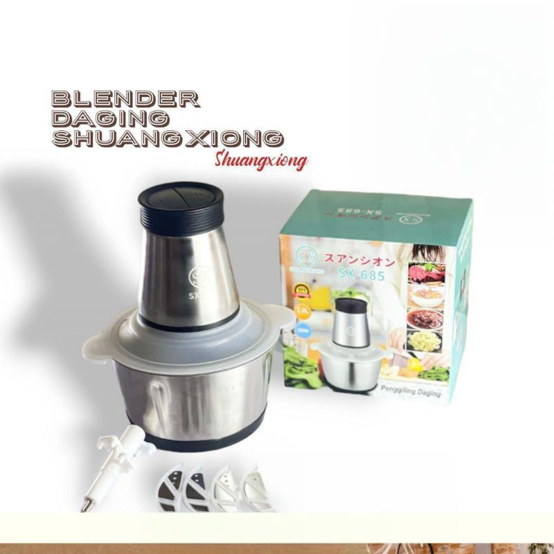 BLENDER DAGING PENGGILING DAGING CHOPPER DAGING STAINLESS STEEL SX 2 LITER