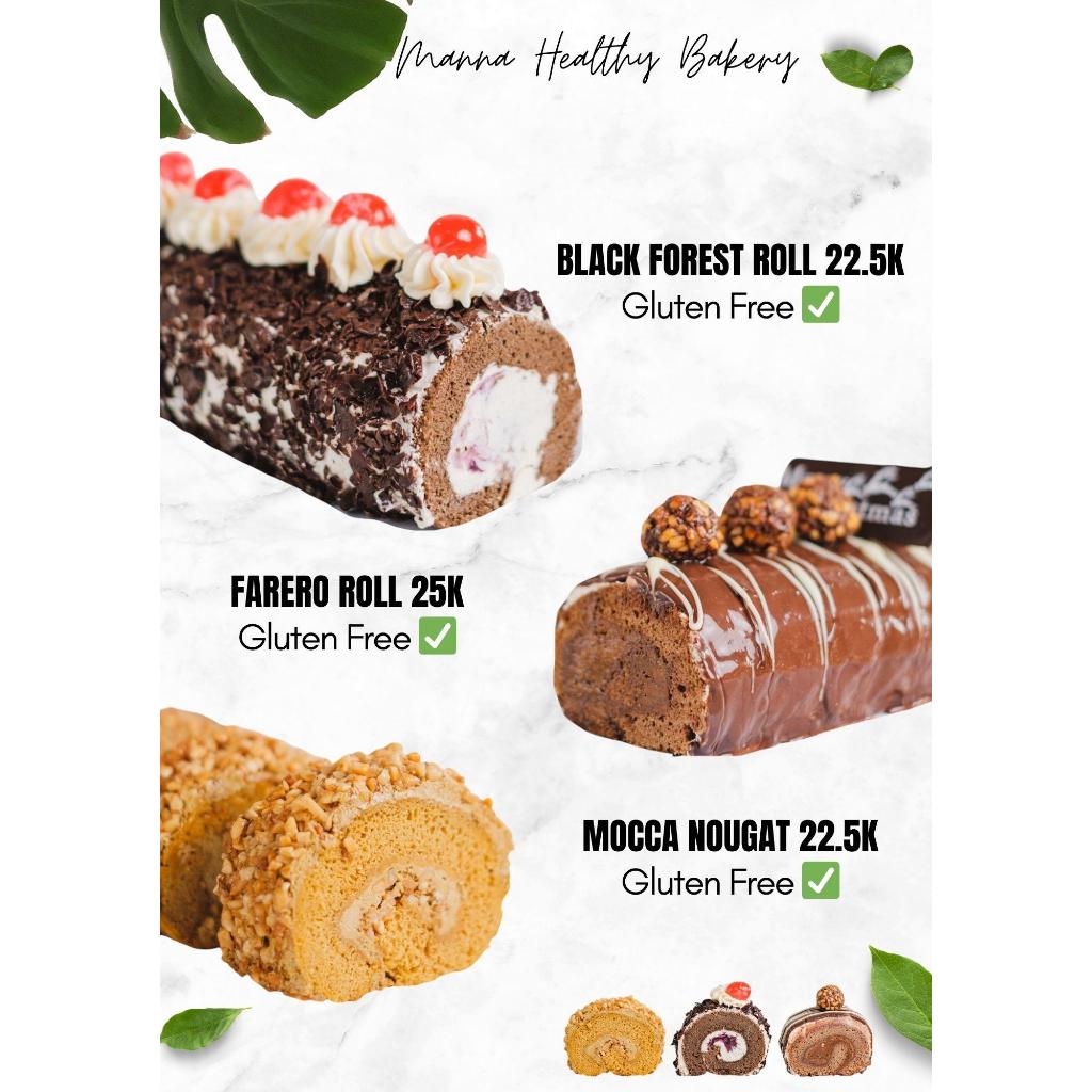 

CAKE ROLL | BLACK FOREST | FARERO | MOCCA NOUGAT | Healthy Bread | Roti Eropa | Roti Sehat | Low Sugar | Non Fat