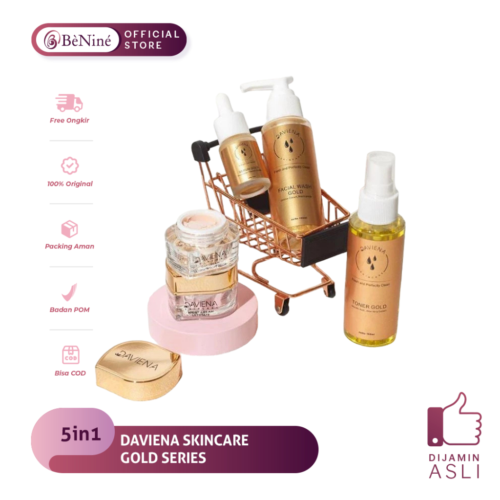 DAVIENA SKINCARE GOLD SERIES - DAVIENA SKINCARE PAKET HEMAT - DAVIENA SKINCARE 1 PAKET LENGKAP