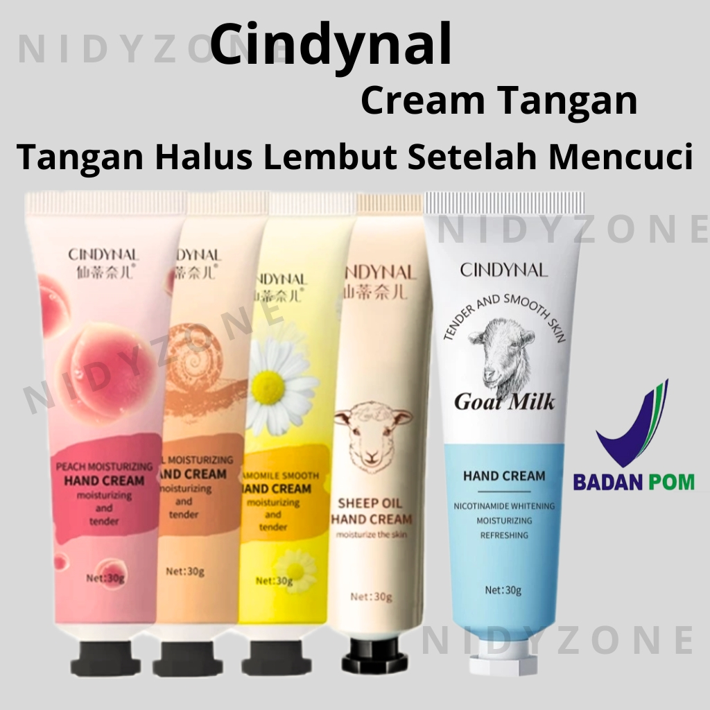 CINDYNAL CREAM TANGAN MENGHALUSKAN TANGAN KASAR KERING BPOM HAND CREAM MOISTURIZING KRIM TANGAN KERI