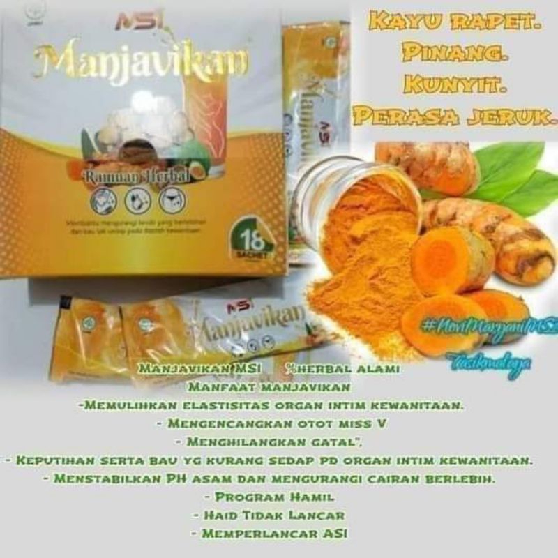Manjavikan MSI isi 15 sachet original masalah kewanitaan