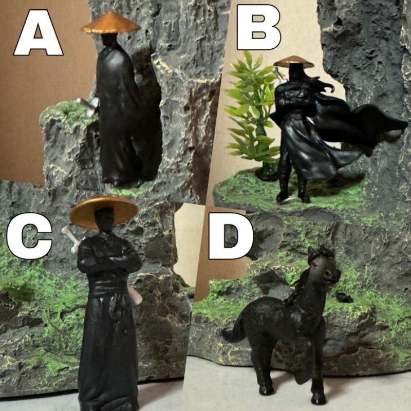 miniatur figure pendekar hiasan diorama paludarium aquascape