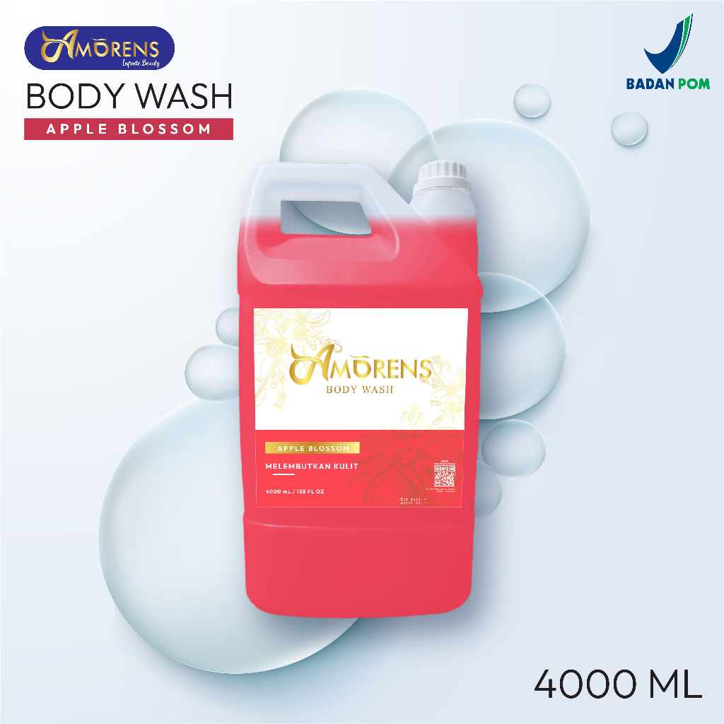 AMORENS Body Wash / Sabun Mandi - Apple Blossom 4000 ml  [BPOM]