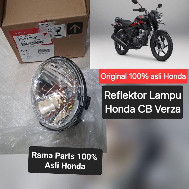 33120-K18-961  LAMPU DEPAN REFLEKTOR CB VERZA 2018 LAMPU BULAT ASLI ORIGINAL HONDA AHM