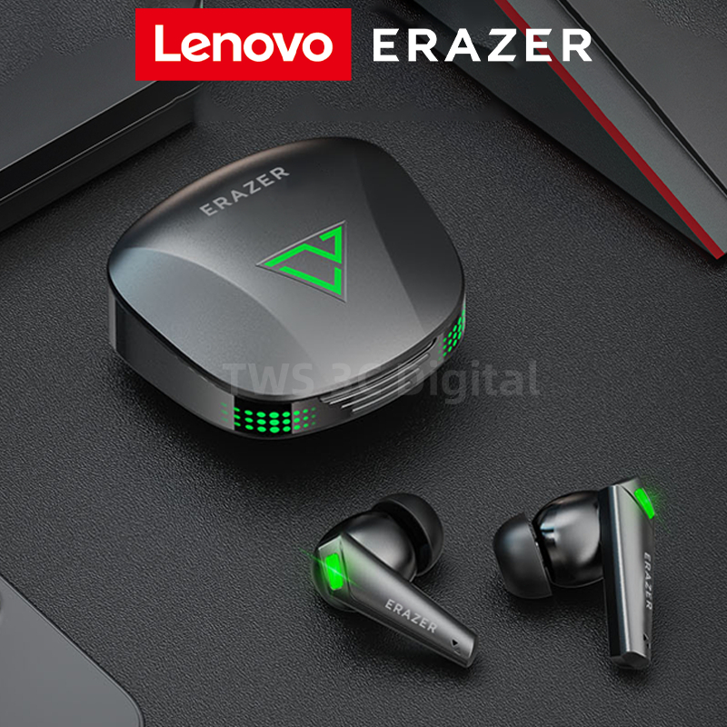 100% Ori Lenovo ERAZER XT85PRO Heatset Bluetooth 5.3 Headset Game nirkabel Low Latency with Mic TWS 