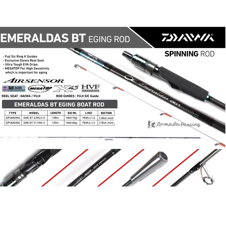 Jorang Eging DAIWA EMERALDAS BT | Eging Rod | Spinning | Butt Joint