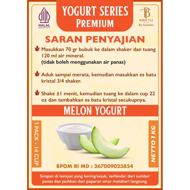 

RB Bubuk Minuman Yogurt Melon 1kg