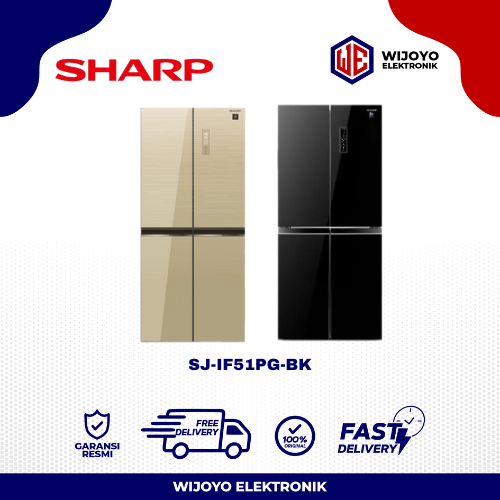 Kulkas 4 Pintu SHARP SJIF51PGBK Multi Door Inverter