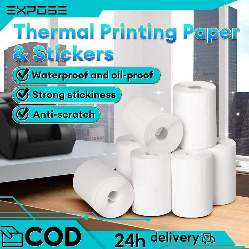 

Kertas Label Thermal 57x30 mm isi 500 Pcs/ Label thermal barcode Roll A6