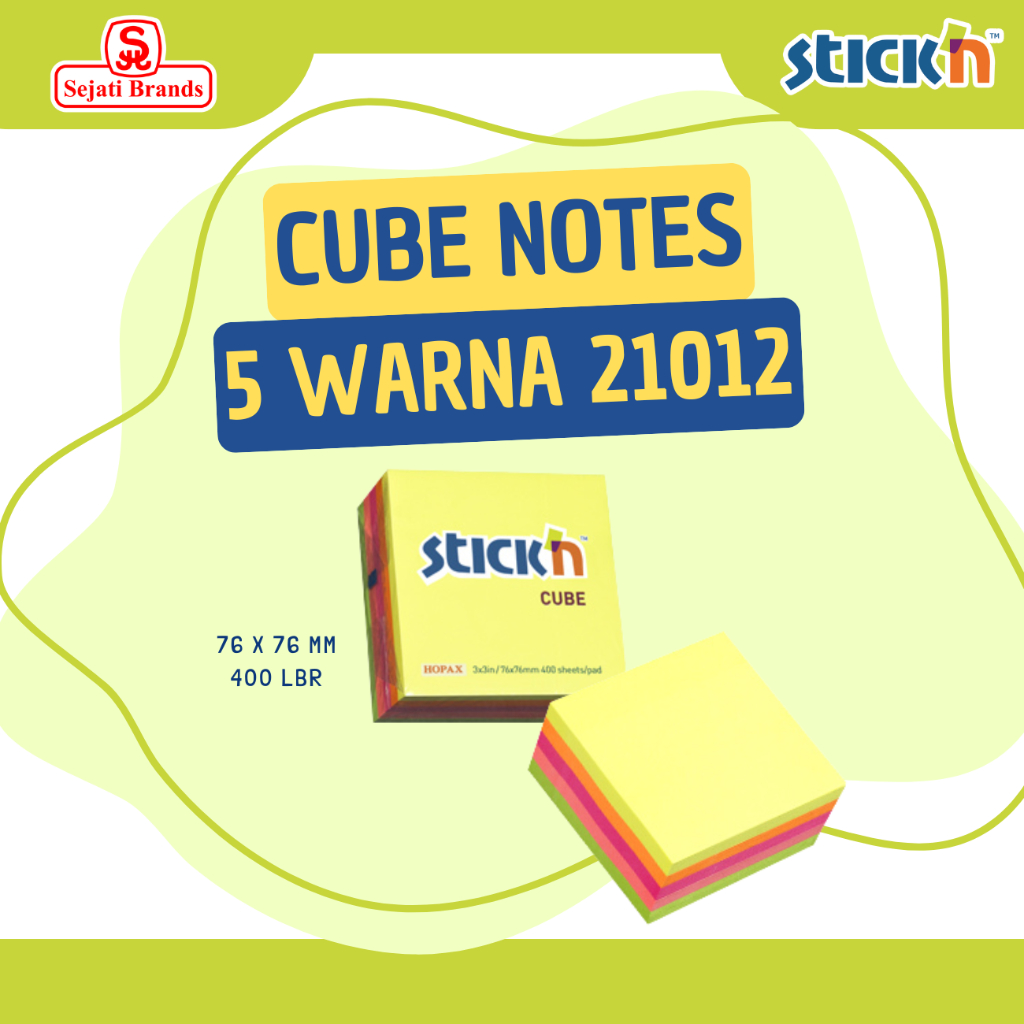 

Stick'n Regular Cubes 21012 (3x3) Pastel Rainbow / Memo ATK