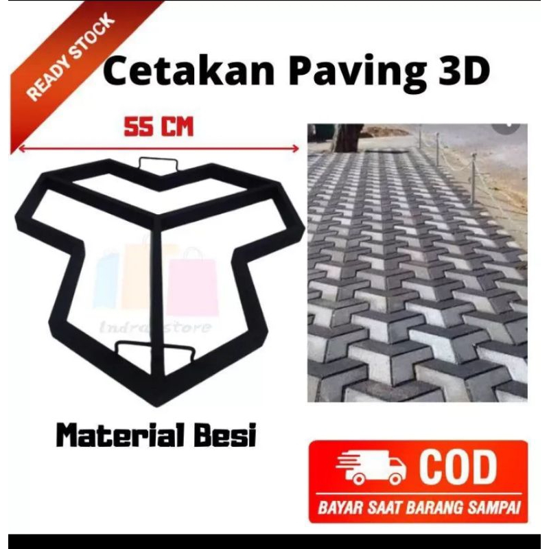 cetakan paving 3dimensi bahan besi