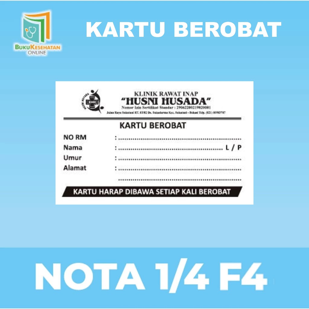 

Kartu Berobat - Kartu Tik 1 Muka