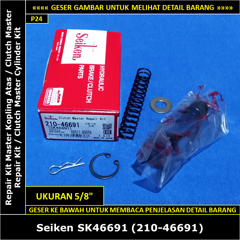 Repair Kit Master Kopling Atas Toyota Crown Super Saloon 2000 cc 1G GS131 1994-1995 Seiken SK46691 2