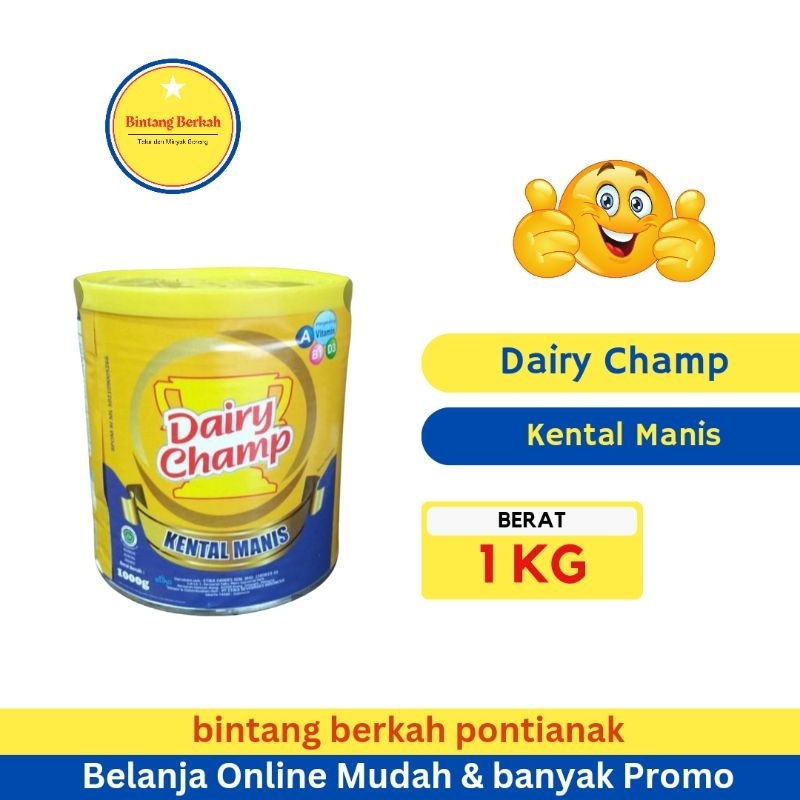 

Dairy Champ 1 kg kaleng import Malaysia