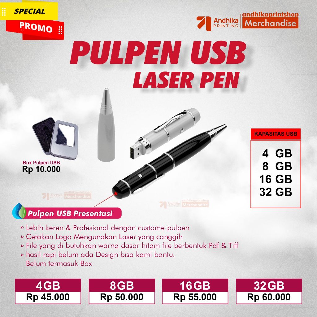 

PULPEN 3 in 1 USB PEN LASER | INCLUDE BOX