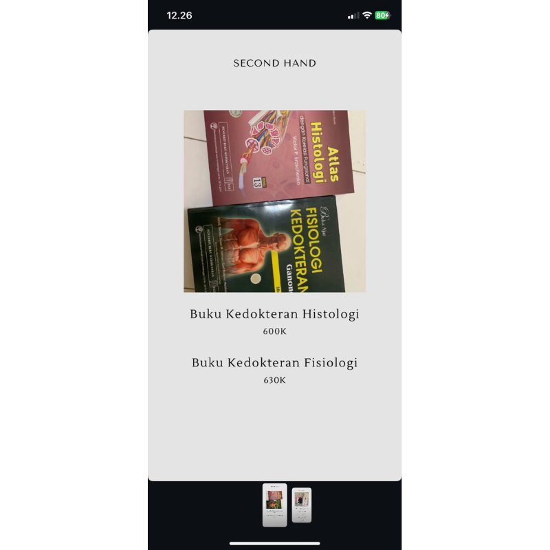 Buku bekas kedokteran histologi dan fisiologi