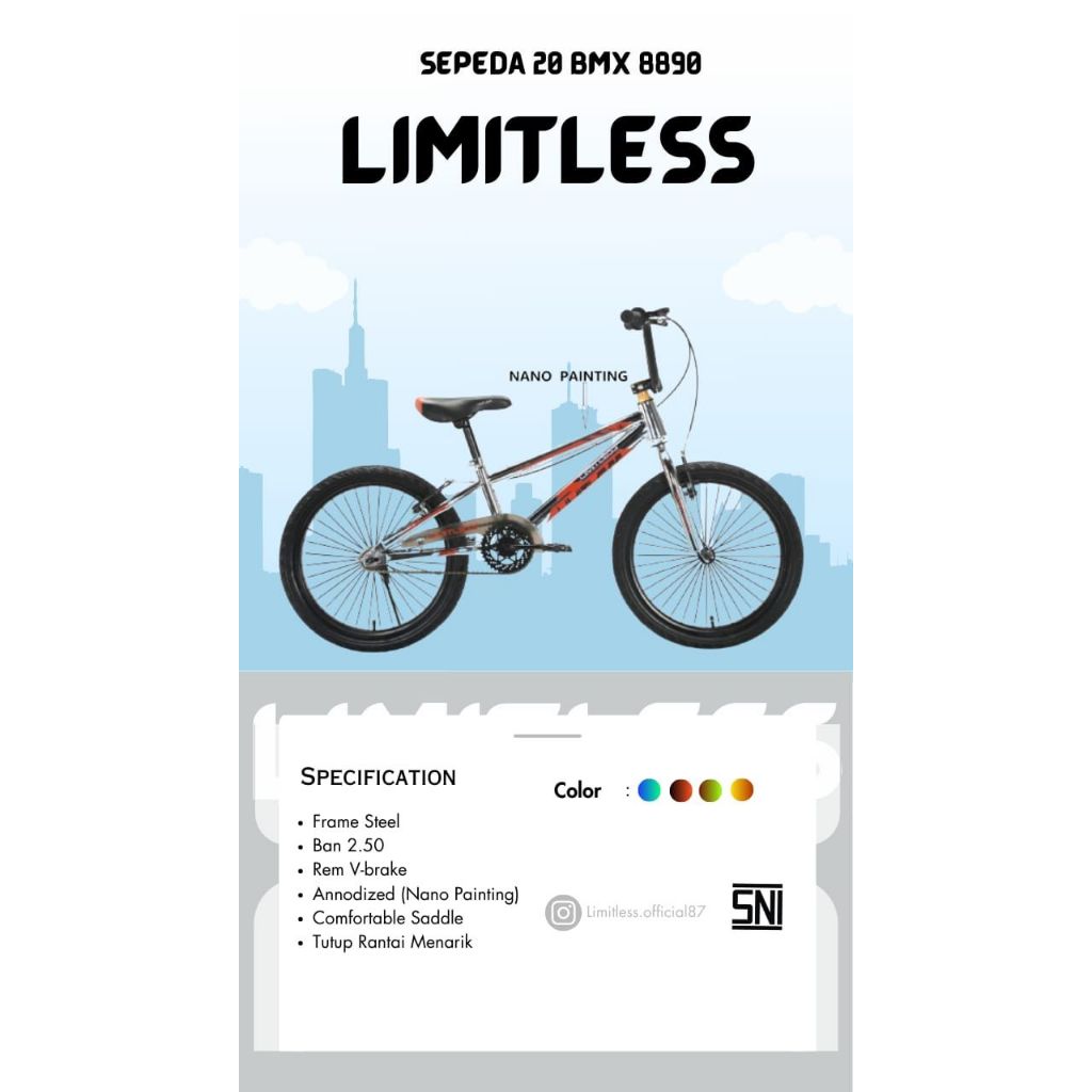 Sepeda BMX 20 8890 Annodized Limitless